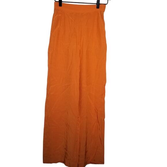 & Other Stories Womens Pants Side Button Zip Pockets High Waist Orange Size 0 - Picture 1 of 7